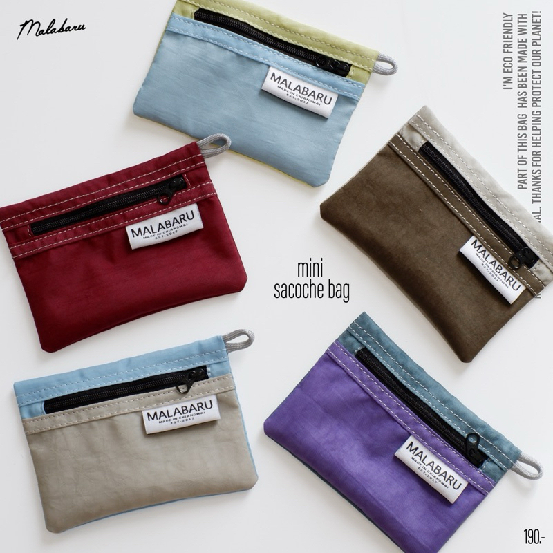 Malabaru 'mini sacoche bag' New colors กระเป๋าใส่บัตร ใส่เหรียญ ใส่การ์ด