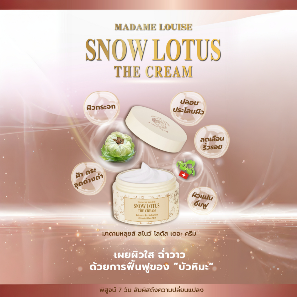 มาดามหลุยส์ ครีมบำรุงผิวหน้าบัวหิมะ ราคาเปิดตัว! ของแท้ ส่งฟรี!