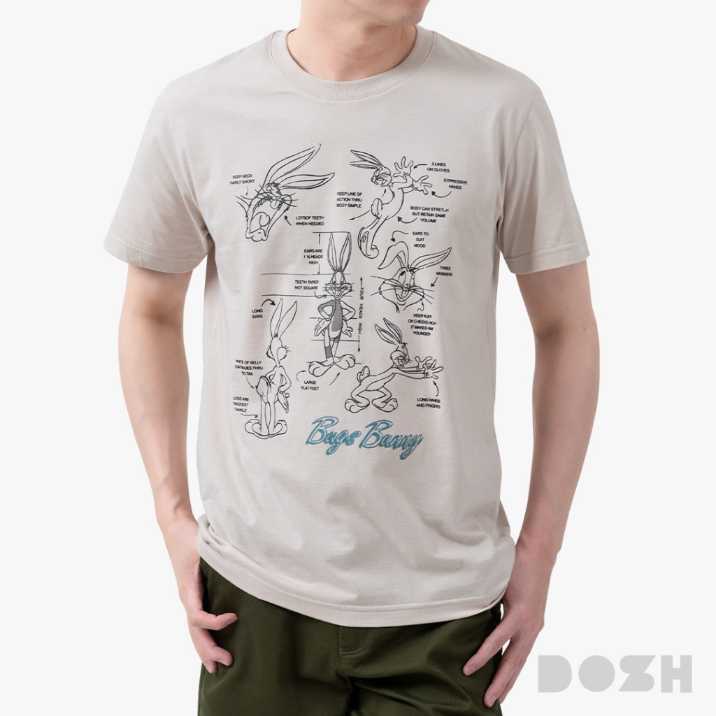 DOSH MEN'S T-SHIRTS LOONEY TUNES เสื้อยืดคอกลม DLTMT5029-KK(XS-2XL)