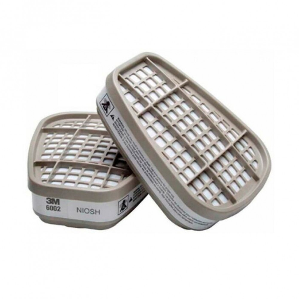 (ของแท้) 3M 6002 ตลับกรองไอกรด (2ชิ้น/แพ็ค) สำหรับหน้ากากไส้กรองคู่ ฉลากไทย