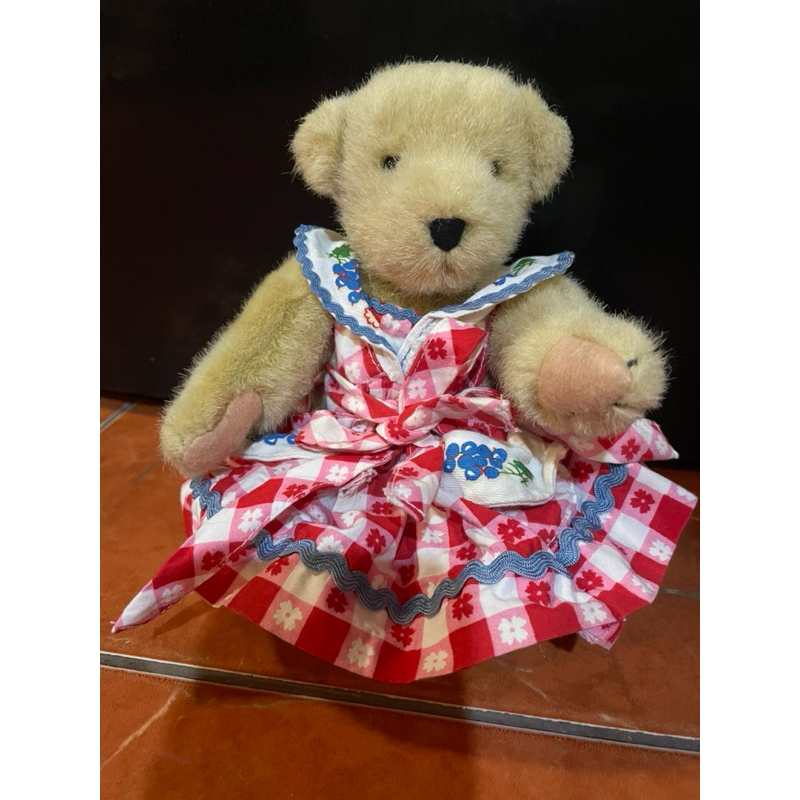 Vintage 1982 Muffy Vanderbear Picnic Dress 12" Plush Bear