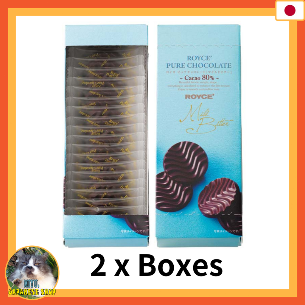 HOKKAIDO ROYCE' , 2 BOXES ROYCE' Pure chocolate [mild bitter]