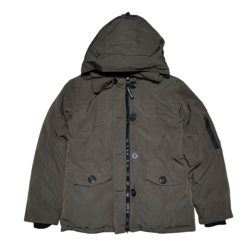 เสื้อแจ็กเก็ต Authentic CANADA GOOSE  Brown Down Filled Montebello Parka Size L
