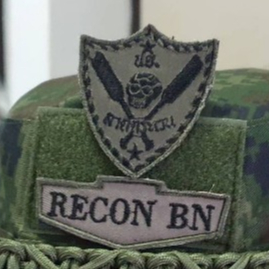 อาร์มลาดตระเวน RECON  BN.  ปัก เขียว - ดำ
