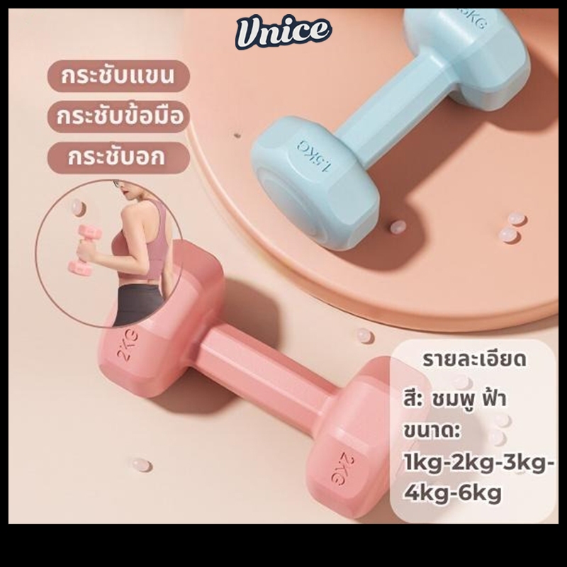 ดัมเบล2ชิ้น ดัมเบล 1kg 3kg 4kg 6kg ดัมเบล 3kg สำหรับลดไขมันต้นแขน ออกกำลังกาย ฟิตเนส ดัมเบลคู่ ออกกำ