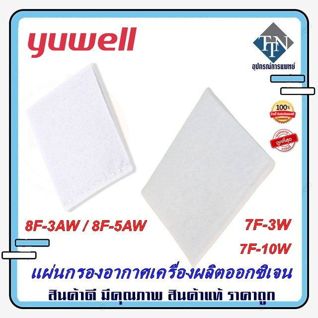 แผ่นกรองอากาศ ไส้กรองอากาศ เครื่องผลิตออกซิเจน Yuwell 8F-3AW/ 8F-5AW  7F-3W/ 7F-10W