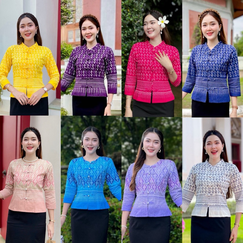 เสื้อผ้าฝ้ายหมักโคลนพิมพ์ลายแขน 5 ส่วน