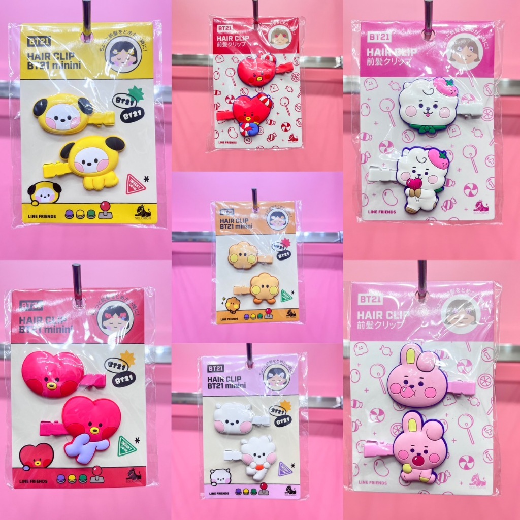พร้อมส่ง 🔥ลด30%🔥BT21 hair clip กิ๊บติดผม ของแท้จากญี่ปุ่น