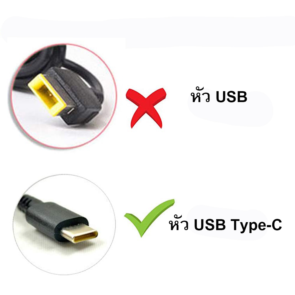 Lenovo Adapter Thinkpad L490 T480 T490 X280, Thinkpad x13 / Yoga 920-13IKB 65W Type-C สายชาร์จ Lenovo