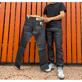 กางเกงยีนส์ขากระบอกHirock14Oz เน้นปั้นเฟดแถมป้าย+ตะขอ
