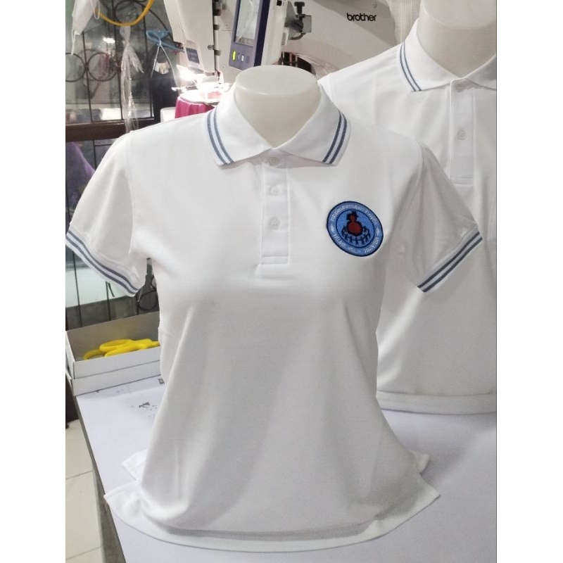 เสื้อ อสม.สีขาว ผ้า tc.ไมโคร