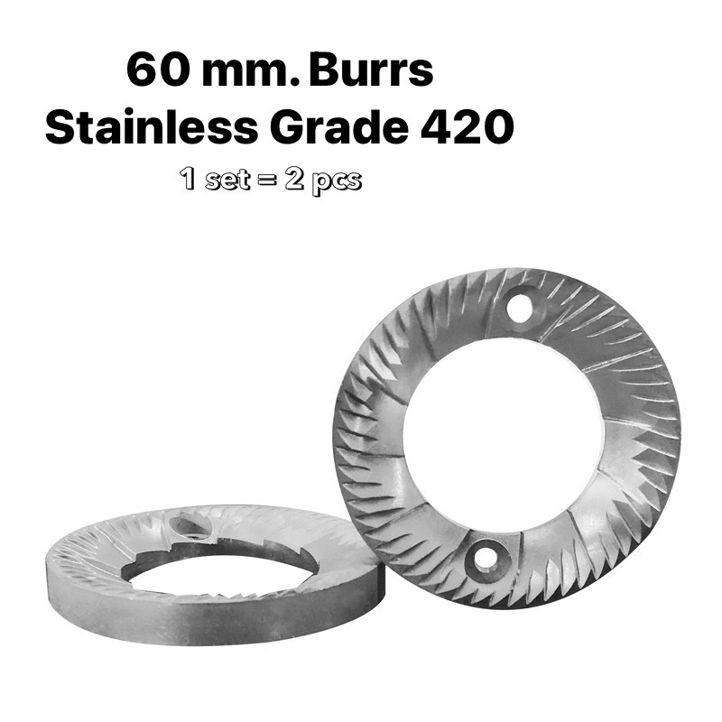 (อะไหล่แท้) เฟืองบดเมล็ดกาแฟขนาด 60 mm. อัพเกรดวัสดุเป็น SUS420