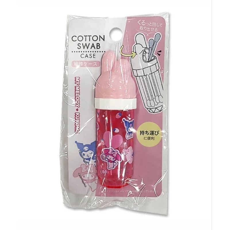 Cotton swab case กล่องใส่คัตตอนบัต แบบพกพา สะดวกในการเดินทาง ลายซานริโอ้ Sanrio Japan มายเมโลดี้ ของแท้นำเข้าจากญี่ปุ่น