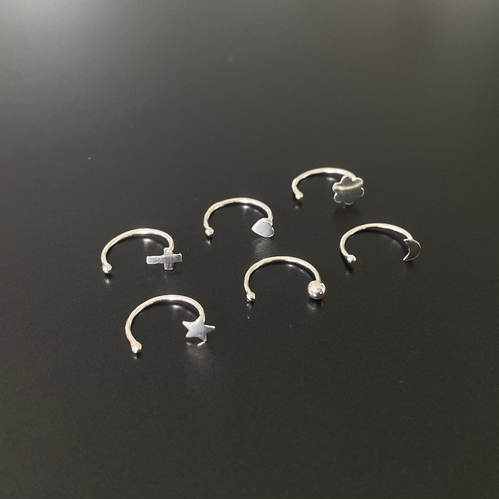 ต่างหูห่วงเงินแท้ hoop earrings 92.5% (ห่วงตัวซี)