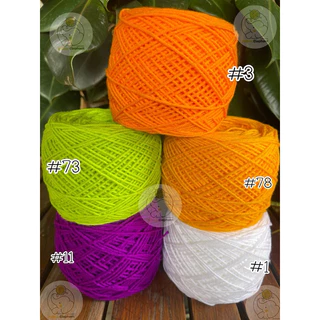 ไหมพรม 3 ply แบบกรอม้วน (พร้อมใช้) แบบเลือกทีละสี