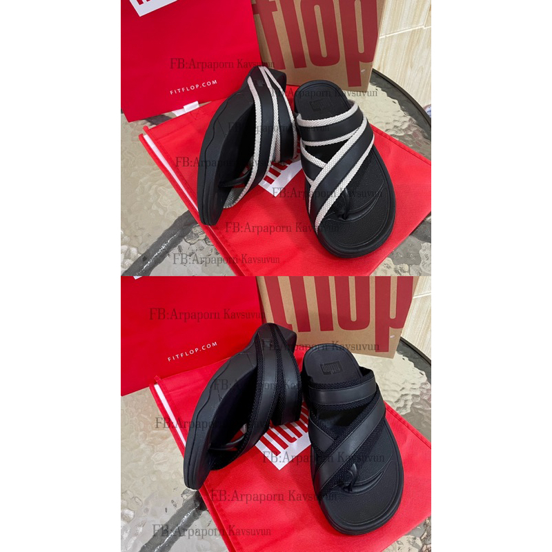 Fitflop Sling weave ดำเทา