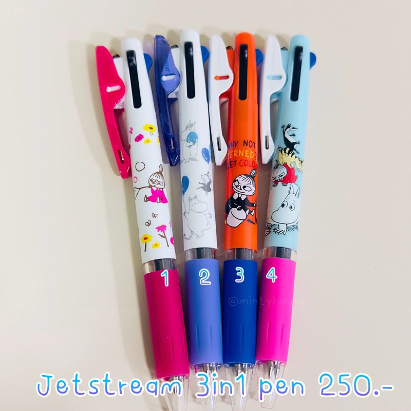 พร้อมส่ง!! ปากกา jetstream 3in1 moomin littlemy new limited 12.1/2024