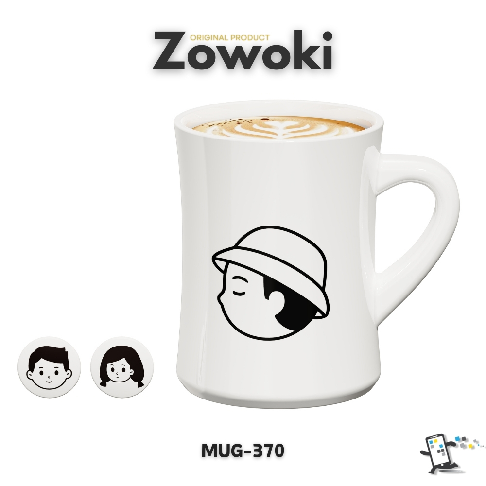 Zowoki MUG -370 แก้วกาแฟเซรามิค แก้วน้ำเซรามิคเกรดพรีเมี่ยม ความจุ 370 ml.