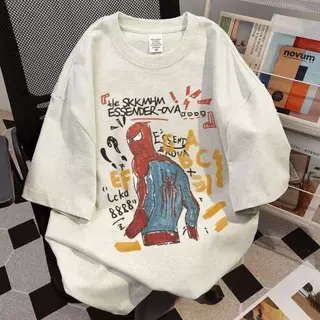 เสื้อยืด ผ้าคอตตอลแท้ CM65 “ลายแมงมุม สไปเดอ "ใส่สบาย สีไม่ตกเนื้อผ้าดี ตัดเย็บดี