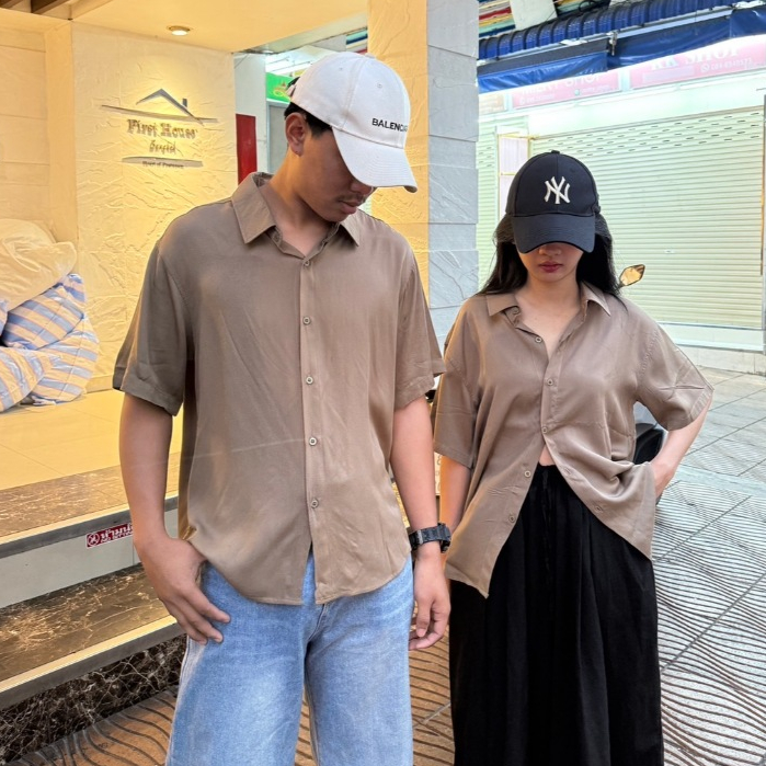 เสื้อเชิ้ตunisex เสื้อคู๋ Matinee N004)