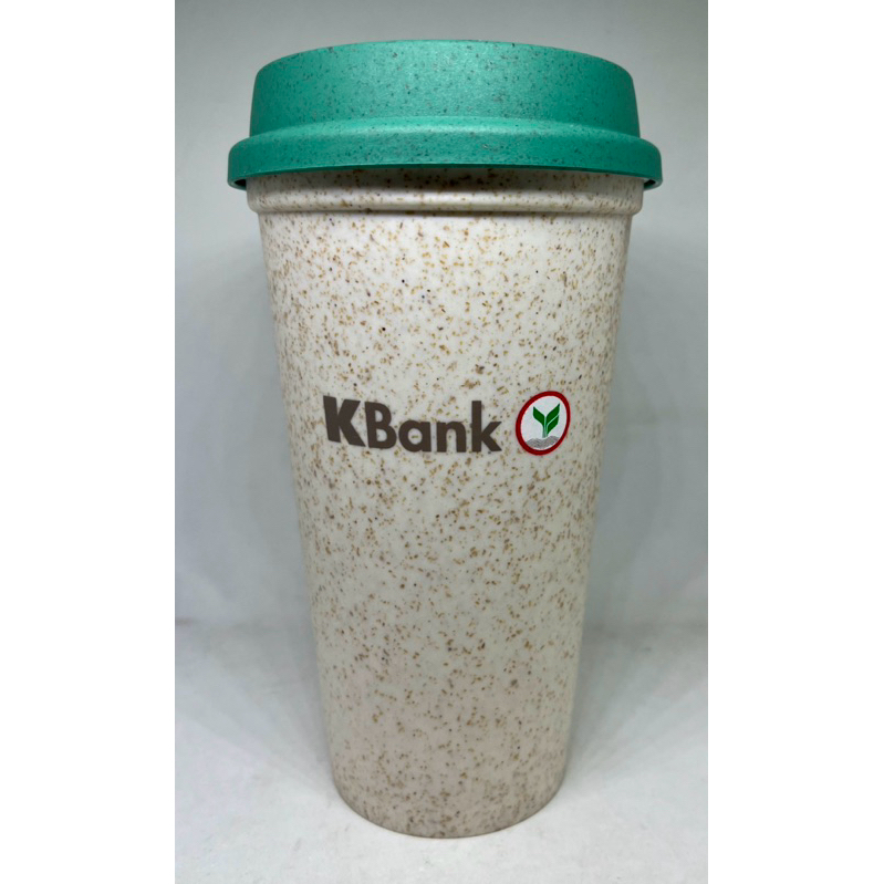 แก้วน้ำ PP พร้อมฝา พิมพ์ลาย Go Green Together สินค้า Premium จาก KBANK