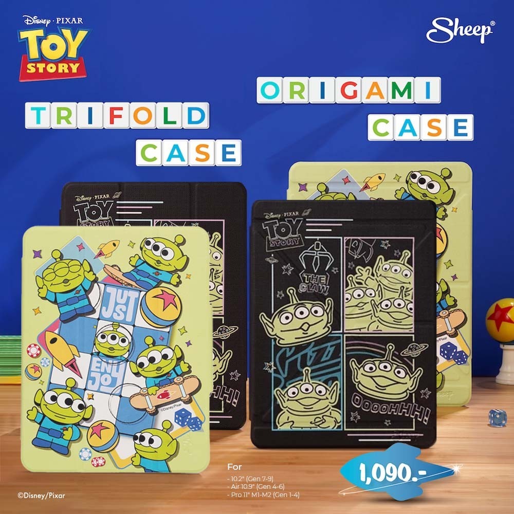 [Origami/Trifold Aliens] Aliens Collection เคสสำหรับไอแพด เคสกันงอกันกระแทก Case For iPad ไม่ดันฟิล์ม ตั้งแนวตั้งแนวนอน