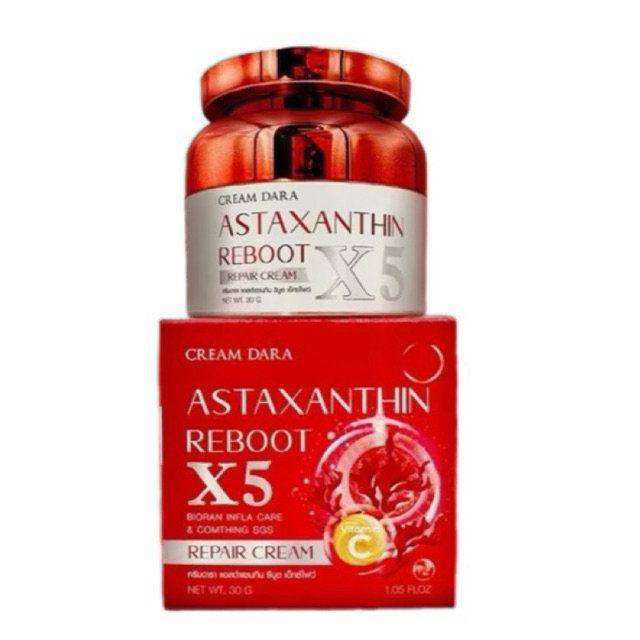 ครีมดารา X5 Astaxanthin Reboot แอสต้าแซนทีน รีบูต เอ็กซ์ไฟว์ ขนาด 30 กรัม