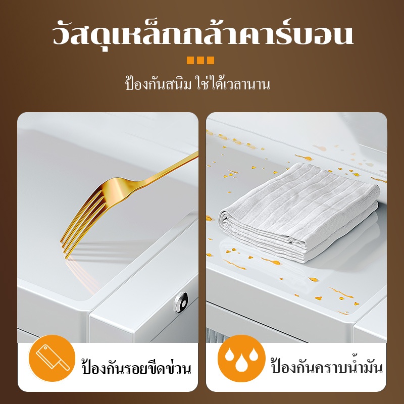 GSlife ชั้นวางเครื่องปรุง ตู้เก็บเครื่องปรุง มีฝาปิด ที่ใส่มีด ชั้นวางของในครัว ฟรีกล่องปรุงรส*4 ราคา ถูกที่สุด ดีลบีเคเค แกลเลอรีภาพที่ 8