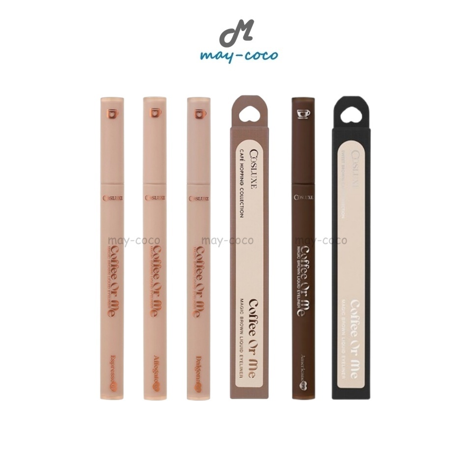 ถูก/แท้/มีไลฟ์ (มีสีใหม่) อายไลเนอร์ Cosluxe Coffee Or Me Magic Brown Liquid Eyeliner เขียนขอบตา เนื้อลิควิด ตาหวานละมุน