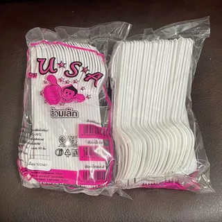 ส้อมพลาสติก ■ 50 คัน/แพ็ค (สีขาว) ■ ส้อมเล็ก ■ ส้อมจิ้มขนม ■ เกรด A