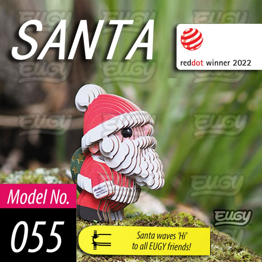 ⭐EUGY⭐โมเดลของเล่นเด็ก โมเดล 3D ของแท้ ปริศนาสัตว์ 100% เหมาะสำหรับอายุ 6 ปีขึ้นไป ยีราฟ Santa Claus