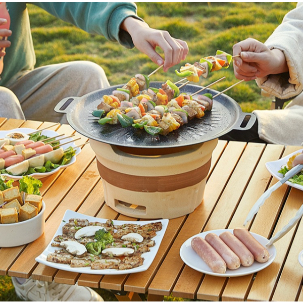 Sp กระทะย่างบาร์บีคิว ทรงแบน บาร์บีคิว ปิ้งย่างเกาหลี 1724 1719 1721