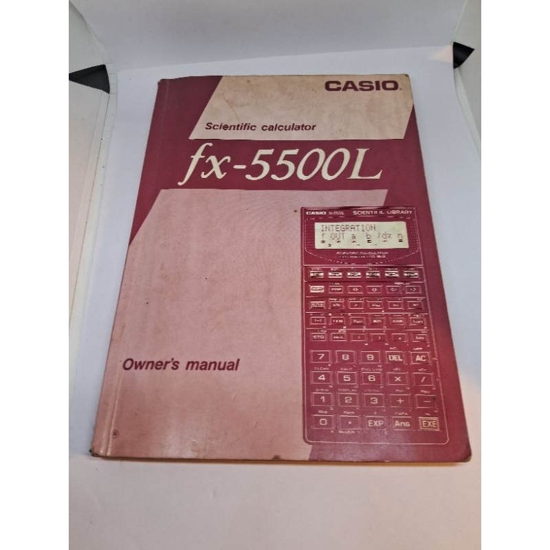 คู่มือ เครื่องคิดเลข CASIO FX-5500L มี ภาษาอังกฤษ กับภาษาญี่ปุ่น  สภาพดี