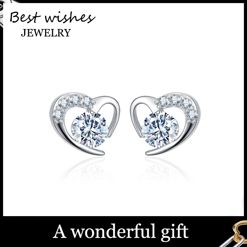 WG Jewelry ต่างหูแฟชั่น ต่างหู ต่างหูเงิน WG-E010 ของขวัญ