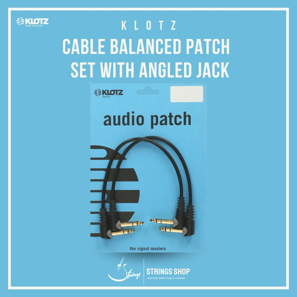 สายพ่วงเอฟเฟค Klotz Cable balanced patch cable set with angled jack