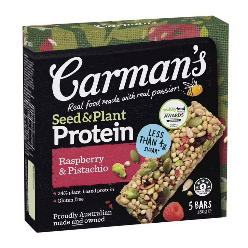 Carman's Seed & Plant Raspberry & Pistachio /Salted Caramelคาร์แมนส ซีด&แพลนท์ ราสเบอร์รี่&พิสตาชิโอ