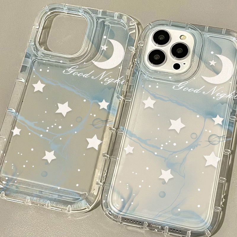 เคส สําหรับ iPhone 11 14 15 13 12 16 Pro Max 7 8 6 15 Plus XR X XS เคสไอโฟน ดาว เคสโทรศัพท์มือถือ ดวงจันทร์ เคสโทรศัพท์