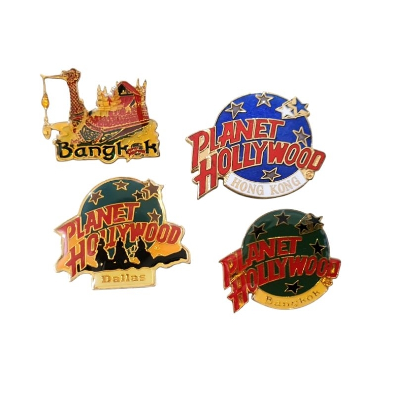 Planet Hollywood Pin, เข็ดกลัด ( HK, Dallas, BK, BK ) ขายรวม 4 ชิ้น ราคา 1,200 บาท