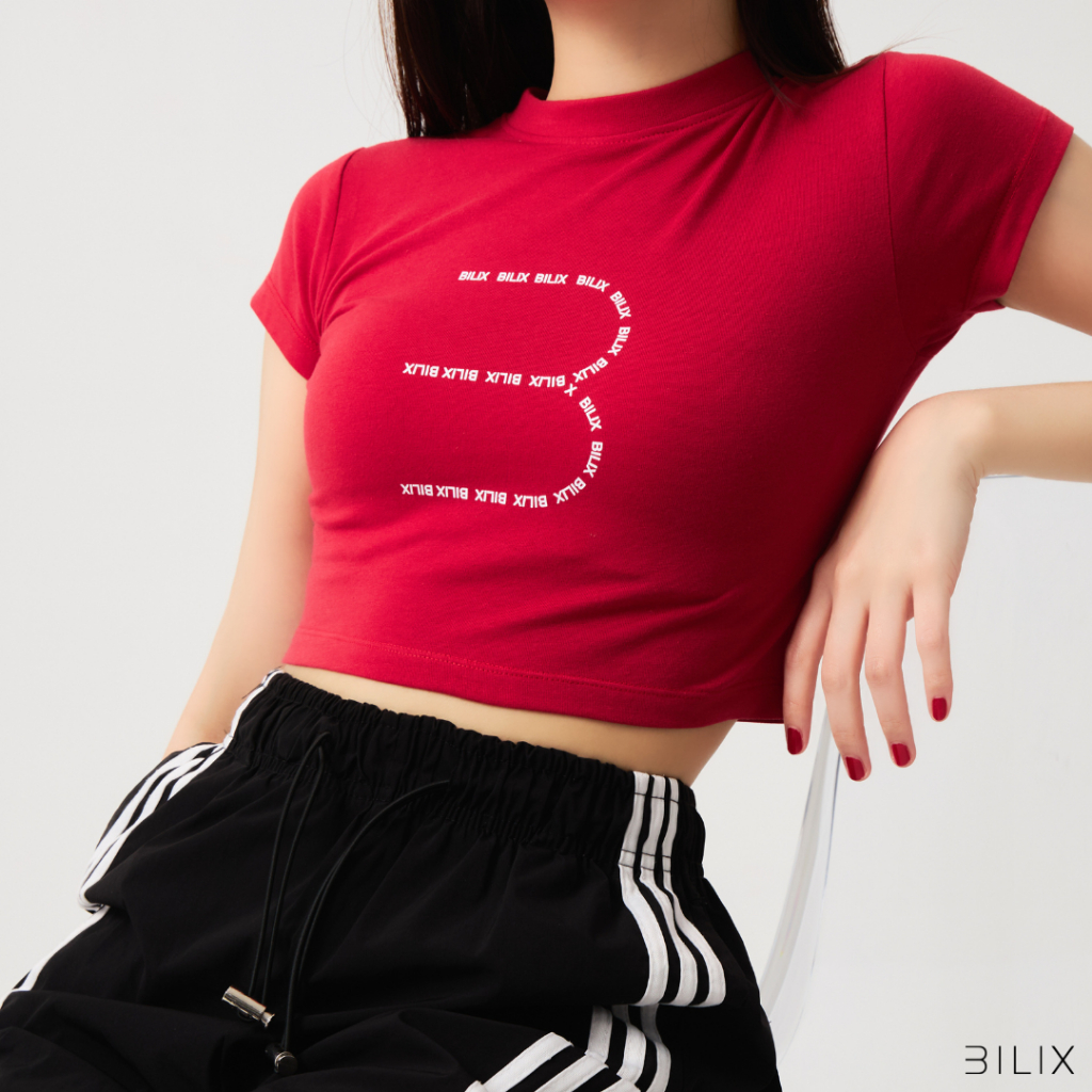 BILIX TANIA SLIM CROP เสื้อครอปออกกำลังกาย ทรงสลิมฟิต กระชับสัดส่วน ผ้านุ่ม ใส่สบาย