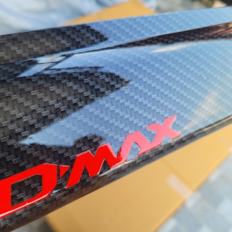 กันสาด D-MAX 2012-2018 เคฟล่า LOGO แดง