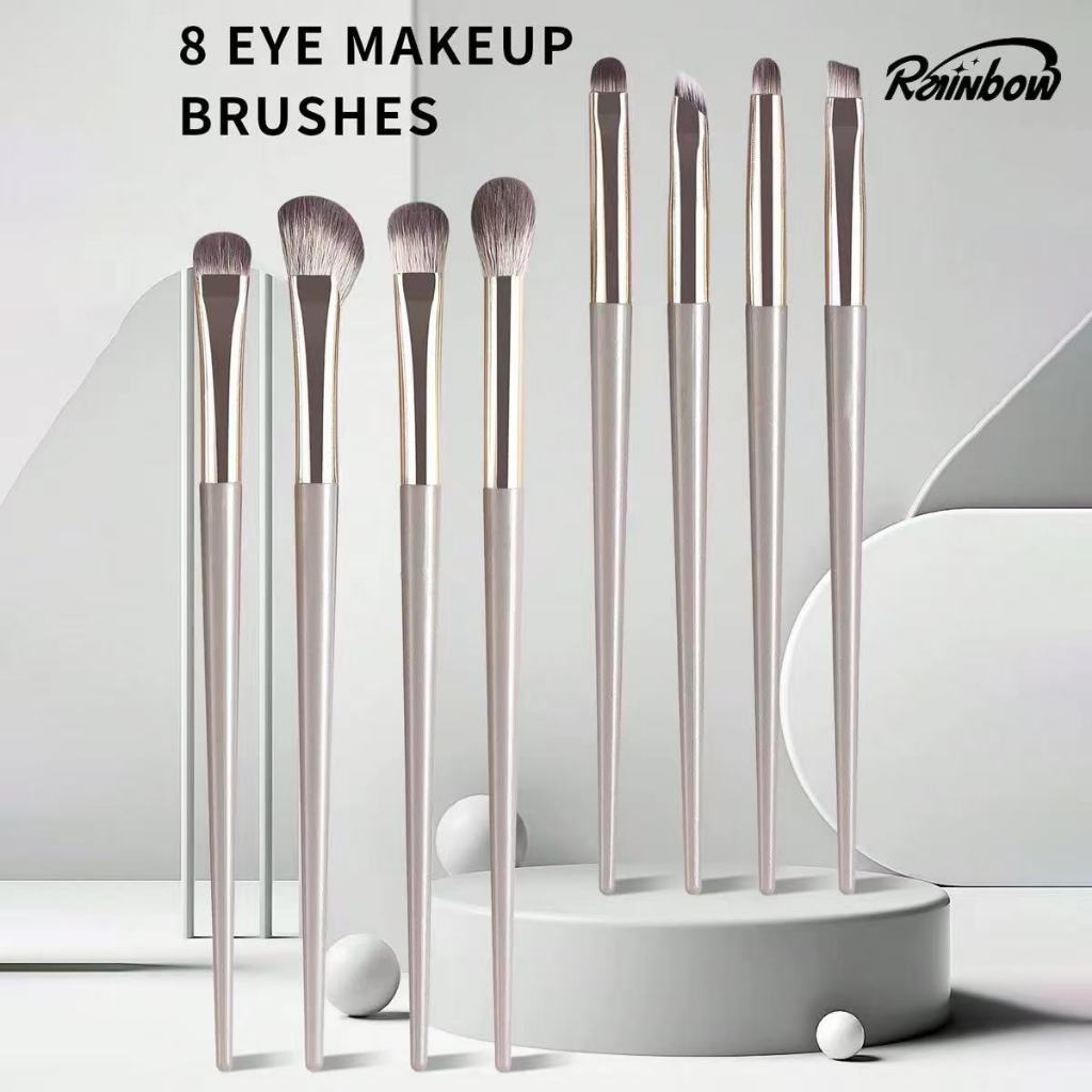 ชุดแปรงแต่งหน้า Makeup Brush ตา 8 ชิ้น อเนกประสงค์ แบบพกพา ไล่โทนสี สําหรับแต่งคิ้ว รายละเอียด ใบหน้า