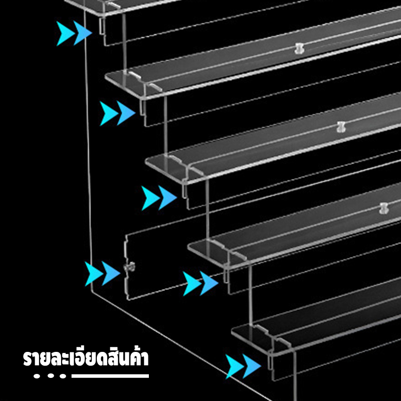 ชั้นวางโมเดล 3 ชั้น อะคริลิคใส สำหรับโชว์โมเดล ขนาด 32x23x15 ซม. เหมาะสำหรับจัดเก็บฟิกเกอร์ - รูปที่ 5