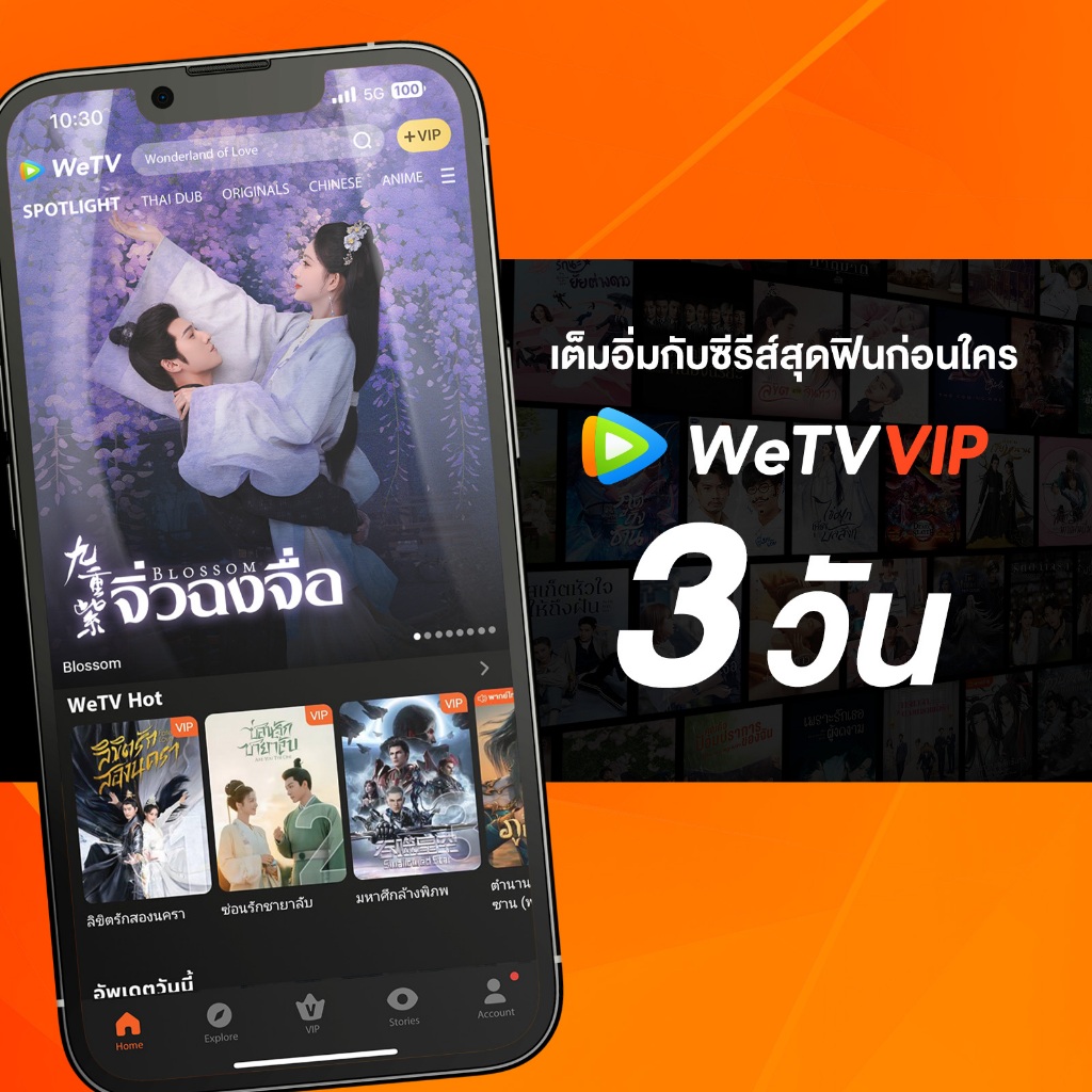 WeTV รหัส VIP สำหรับใช้งาน 3 วัน