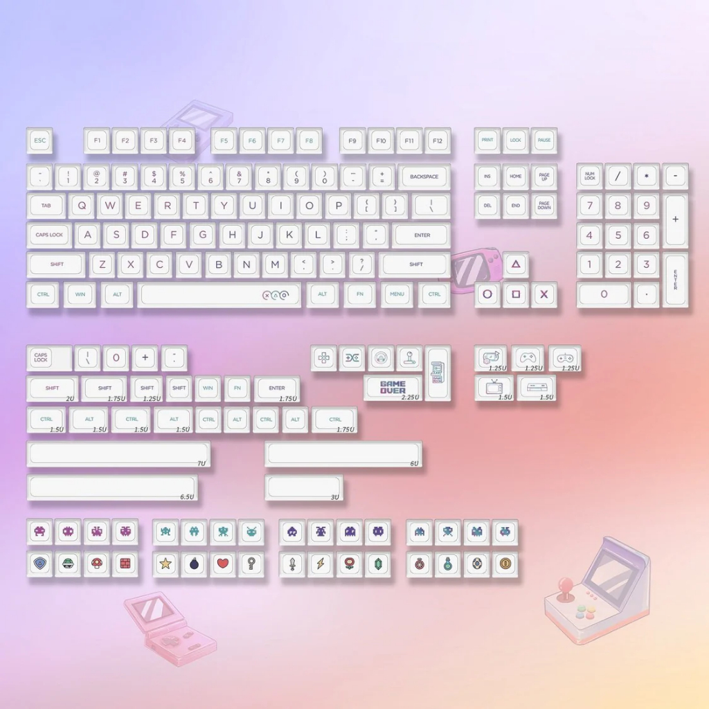 [Keycaps] NP Electronic Game By KBDFANS Keycap Set Dye-Sub PBT