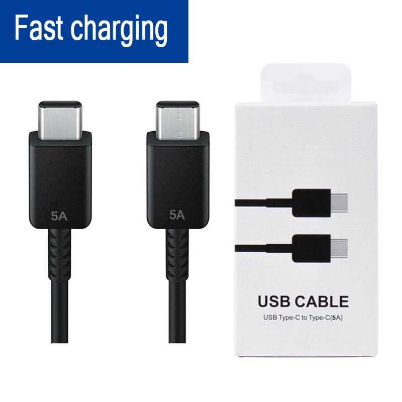 สายชาร์จ  typec to typec 5A 25w 45w 100w ประเภทC สำหรับ a53 a54 s20 s21 s22 s23 s24 n10 n20 （รับประกัน 1 ปี）