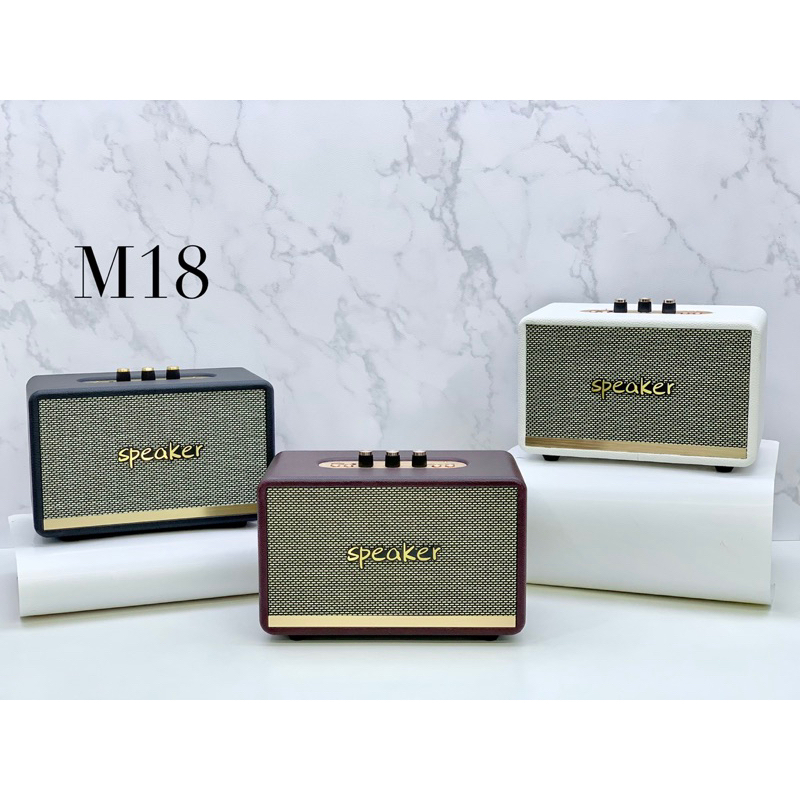 ลำโพงบลูทูธ รุ่นSpeaker.m18รองรับAUX/TF/USB ปรับเบสได้ ดีไซน์สวย เบสแน่น มีหูหิ้วในตัวมีหลายรุ่น Stockwell II