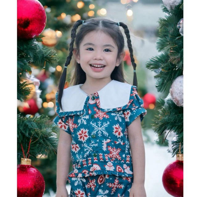 Christmas Girl set ชุดคริสมาสเด็กผู้หญิง เสื้อ กางเกงเด็กหญิง xmas