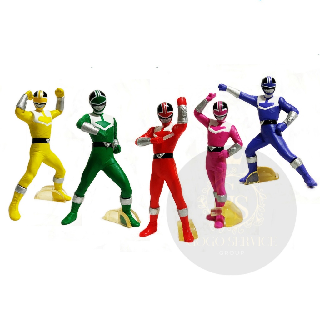 โมเดล กาชาปอง ไทม์เรนเจอร์ Model Gashapon Mirai Sentai Timeranger ยกเซ็ต 5 ตัว ของแท้ Bandai