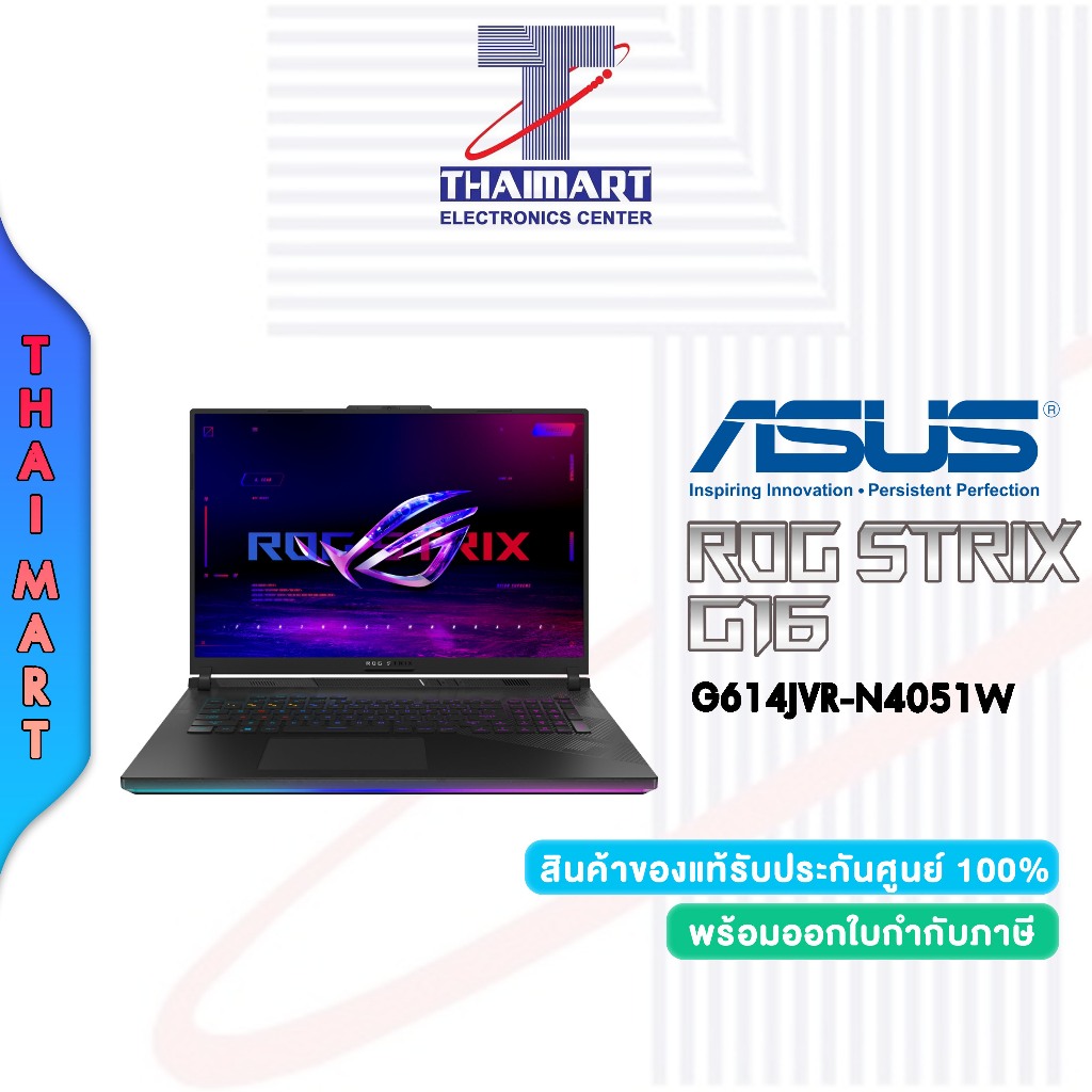 ASUS GAMING NOTEBOOK ROG STRIX G16 G614JVR-N4051W : Core i9/RTX 4060 8GB/16GB/SSD 1TB/16",QHD+,240Hz