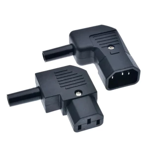 IEC ตรงสายปลั๊ก C13 C14 10A 250V สีดำผู้ & เมียปลั๊ก 3 พิน AC Socket ปลั๊กAC หัวงอ ราคาต่อ1ชิ้นมีตัวเลือก